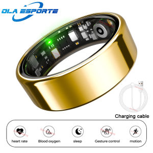 Men Women Smart Ring IP68 Waterproof Heart Rate Blood Oxygen Sleep Monitor For Android Phones Multiple Sports Modes Fitness Ring