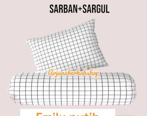PROMO set SARUNG BANTAL GULING aesthetic korea KOTAK KOTAK bahan katun POLYMICRO tebal dan halus