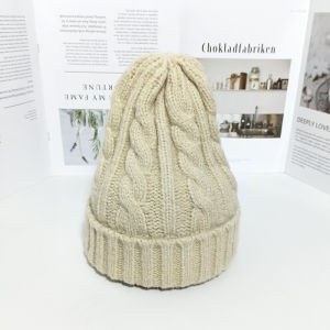 Knitted Hat Female Fleece-Lined Korean Style All-Matching Woolen Hat Male Autumn Winter Heattech Hat Student Thickened Cold Protection Beanie Hat Tide