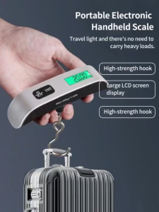 SAFARI Digital Portable Luggage Scale - Travel Hanging Hook Weighing Scale with Clear LCD Display