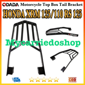 ODADA HONDA XRM 125/110 RS 125WAVE 125/100 Top Box Bracket Tail Moto Box Grab Bar Bracket Motorcycle (Black)