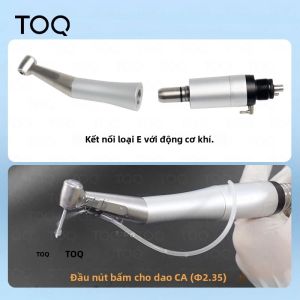 Đầu Nối Nha Khoa FX Loại E Khớp Nối Góc Nghiêng Tuabin Khí Nén Với Nút Nhấn Ngoài Kim Loại Thép Không Gỉ Tỷ Lệ 1:1 Tốc Độ Chậm Dụng Cụ Nha Khoa