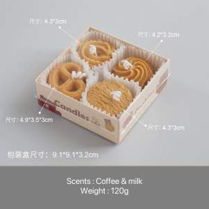 [Gift Set]Cookie Shaped Candle Aromatic Scented Candle Party Christmas Gift Home Decoration