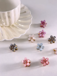 1pc Mini Hair Clips for Women Fashion Hair Accessories Crystal Princess Hair Clip Cute Flower Hair Pins