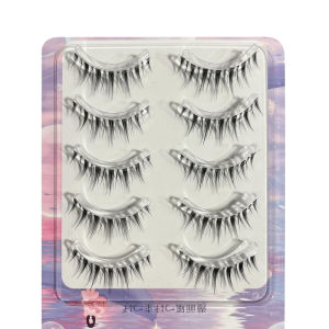 MONLEYTA | Natural Looking Fake Eyelashes Womens Cluster One Piece Transparent Stem Lower Lashes Fairy Fox Series Whole Strip False Eyelashes