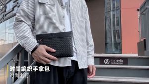 JUNZIDAISHU Tas Tangan Clutch Pria Wanita Dompet Tangan Kulit PU Import Premium Mewah Elegan