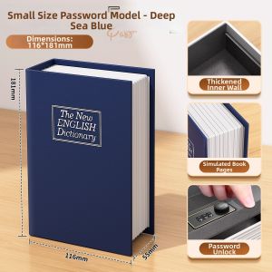 NUOXUNDE | Book Style Lockable Safe Box