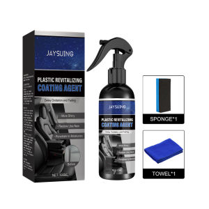 Jaysuing Car Plastic Restorer Coating Agent Auto Plastic Rubber Exterior Repair Clean Refresh Restoration Agent Black Shine Seal Brighten Plastic Restorer Agent Car Restorer Coating Hydrophobic Coating Exterior Renovator Longlasting Cleaner Car Detailing