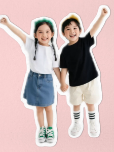 [🚚จัดส่งจากกรุงเทพฯ] เสื้อยืดผ้าฝ้ายบริสุทธิ์สำหรับเด็กสีที่เหมาะสำหรับเด็กอายุ 3-14 ปี เสื้อยืดผ้าฝ้ายที่สะดวกสบายและระบายอากาศด้านบนแขนสั้น