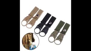 2pcs Water Bottle Holder Climbing Carabiner Belt Backpack Hanger Hooks Clip Multifunction Water Bottle Nylon Webbing Buckle Hook