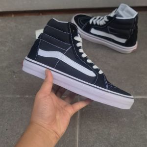 OBRAL SEPATU SNEAKERS PRIA VANSSEE SK8 OLD SCHOOL HIGH BLACK WHITE 36-43 SEPATU KERJA HITAM PUTIH SEPATU VULCANIZED 100%