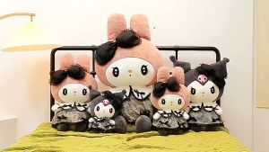 SUPER BIG Dark Kuromi Melody Plush Toy Stuffed Toy soft doll gift 库洛米公仔