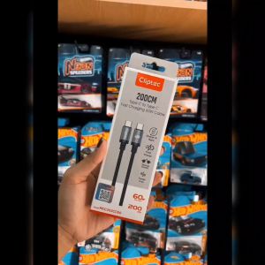 CLIPTEC MCC203 TYPE-C TO TYPE-C FAST CHARGING CABLE 60W 2.0M