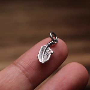 925 Silver Silver-Ware Feather Pendant Easiest for Match Classic Stylish Side Hanging Matching Bracelet Passion Fruit Seed Crafts Accessories