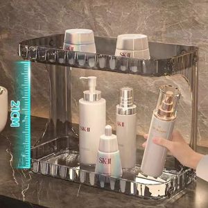 Rak Kosmetik Acrylic 2 Tingkat Serbaguna & Rak Penyimpanan Multifungsi