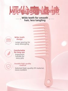 IMLUCKY | Detangling Long Hair Comb Plastic Wide Tooth