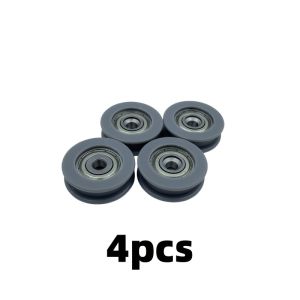 4Pcs Heavy Duty Nylon H-Groove Rollers 28mm Plastic Track Wheels for Sliding Doors Windows Drawers & Automation Equipment