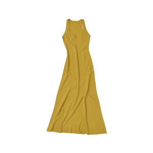 BINKAFENNY | Yellow Knitted U-Neck Wrap Dress Women Summer Holiday Style Dopaamine Long Skirt Beautiful Fit Womens Vest Dress A-Line Skirt