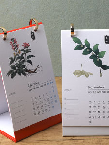 Creative Mini Desk Calendar 2026 Iron Ring Simple Desktop Fresh Style Notebook Monthly Calendar Paper Material Single-Sided Printing