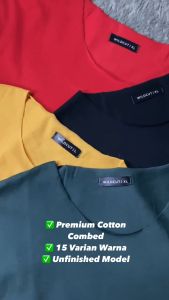 WILDCUT - Kaos Polos Unfinished Bahan Cotton Combed Premium – Adem dan Nyaman untuk Sehari-hari
