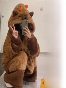 Cute Cartoon Coral Fleece Pajamas Couples Matching Home Clothes Mens Womens Robe Thickened Winter Sleepwear Youth Size