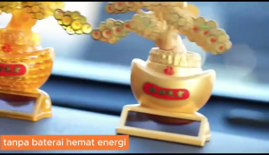 Pajangan Solar Patung Dewa Uang Kecil Dewa Uang Besar Hiasan Solar Pajangan 5 Set Dewa Uang Plastik