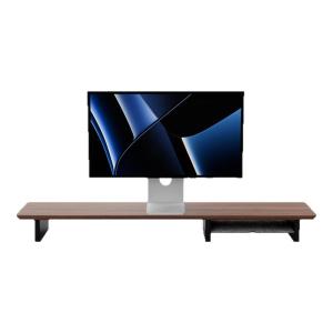 Black Walnut Computer Monitor Stand Desk Workshop Z1 Riser Shelf Modern Minimalist Home Office Furniture Storage Solution
