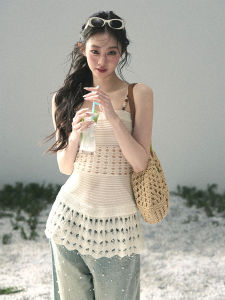 SHAOYEYAN | One-Shoulder French Lace Knitted Top