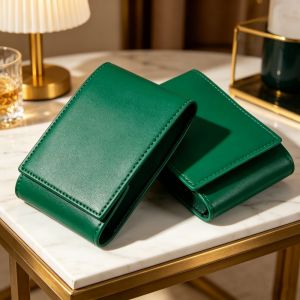 Men Women Watch Storage Portable Dust Watch Box Green Travel PU Leather Flannel Bag for Seiko Explorer Submarine Daytona Watch