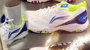 Giày cầu lông Lining AYTU025 - 3 Trắng Gold Nam Chính Hãng Êm Nhẹ Bền Chống Lật Giá Tốt