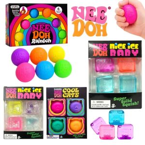 Mini 4 Pack Set Needoh Nice Ice Cube Slow Rebound Squishy Toys Sensory Toy Anti-Stress Party Favors Gifts Blind Box For Adults