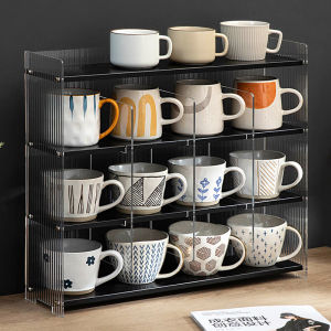 Dustproof Cup Storage Rack Acrylic Cup Holder Water Cup Teacup Display Shelf Desktop Put Cup Storage Box