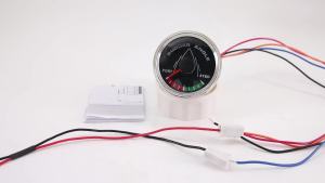 RYSJM | Đồng Hồ Đo Góc Lái 52MM 8 Màu Đèn Nền Chống Nước 0-190ohm Dùng Cho Thuyền Du Thuyền Tàu Biển Có Cảm Biến 12V/24V