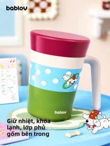 bablov | Female Insulated Thermos Mug Ceramics Lined