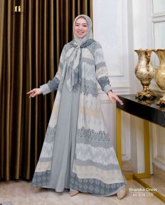 DRESS GAMIS SET HIJAB MODE SHANIKA TERBARU BY NINOS 100%ASLI REAL