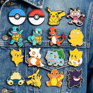 Bandai | Cute Cartoon Fantasy Creature Enamel Pins  Anime Style Monster Lapel Brooches Metal Badges for Backpack Clothing Decorative