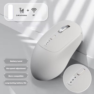 Congdi | 2.4G Bluetooth-compatible Wireless Mouse 500mAh Ergonomic Rechargeable Power Display Office Home Laptop Desktop Computer Mouse