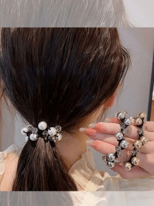 High Elasticity Pearl Hair Ties Womens Low Bun Hair Bands Korean Style Fashion Accessories Fresh out New 2024 Winter
