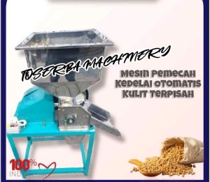 mesin pemecah kedelai otomatis - mesin pecah kacang kedelai - mesin tempe - mesin pisah kulit ari kedelai