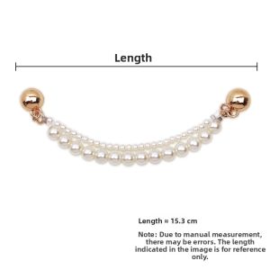 DIY Suitable Shoe Decorations Pearl Metal Gemstone