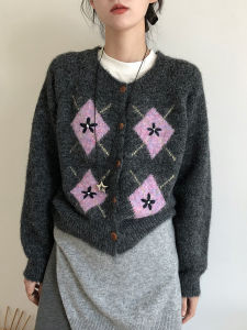 Áo Len Dệt Kim Dài Tay Cổ Tròn Rộng Rãi Cho Nữ Áo Sơ Mi Cơ Bản Giảm Béo Thời Trang Xuân Thu Phong Cách Hàn Quốc