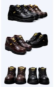 Sepatu Safety Pria Boots Caterpillar - Safety Low Boots - Sepatu Kerja Boot Proyek Kitchen Industry Safety Shoes Premium