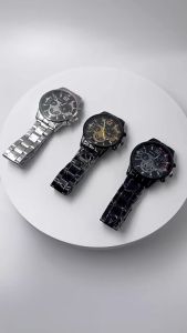 【Malaysia Ready Stock】Gold Luxury Fashion Mens Watches Stainless SteeQuartz Wristwatch Calengar Luminous ClockMen Business Casual Watch 男士手表