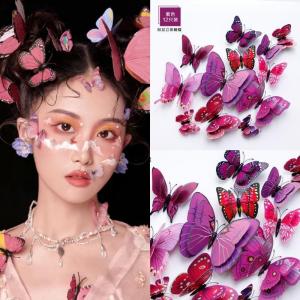 3D Transparent Butterfly Makeup Decoration Realistic Photography Props Creative Makeup Butterfly Fashion Beauty Tools from China
