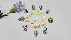 Bandai | 10pcs Puppy Dog Shaped Enamel Charms Alloy Pendant for DIY Jewelry Making Bracelet Necklace Earring Craft Supplies