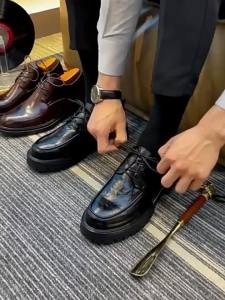 JVBV | Male Classic Business Waxed Round Shoe Laces