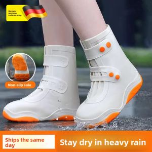 MONLEYTA | Thickened Waterproof Anti-slip Silicone Rain Boot Covers Wearable Outdoor Mens Summer Season Regular Thickness TPE Material