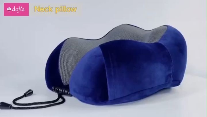 Dofia U-shaped Memory Foam Neck Pillow Portable Plane Travel Office Cervical Spine Neck Support