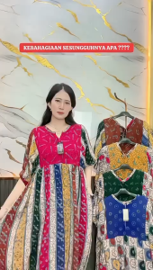 DASTER LENGAN BALON WARNA  BUSUI RESLETING DEPAN TERNYAMAN DASTER LOWO POMPOM