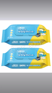 Smurfs Scottie Kitchen Grease Deodorizing Wet Wipes 30 Sheets x 2 Packs Stove Degreaser Cleaning Tissue